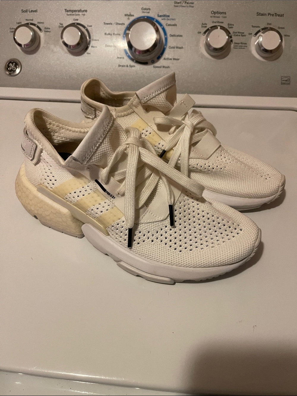 adidas Women's Knit Athletic Sneakers in Cream
